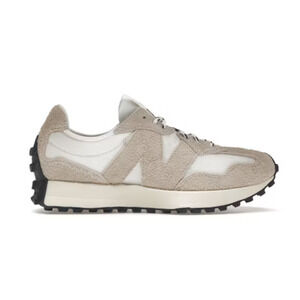New Balance 327 Suede Leather Low Top Sneakers Moonbeam/White/Navy Womens US 6